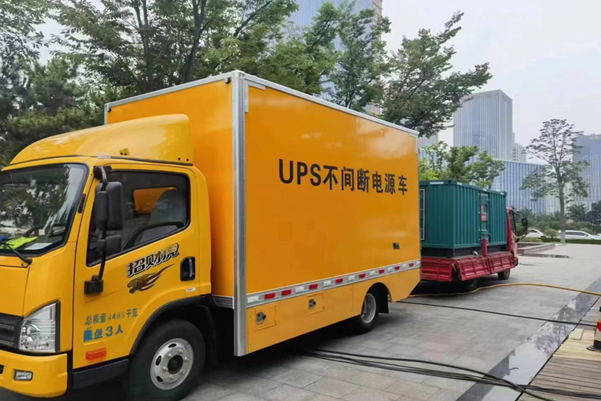 博白发电机租赁施工现场