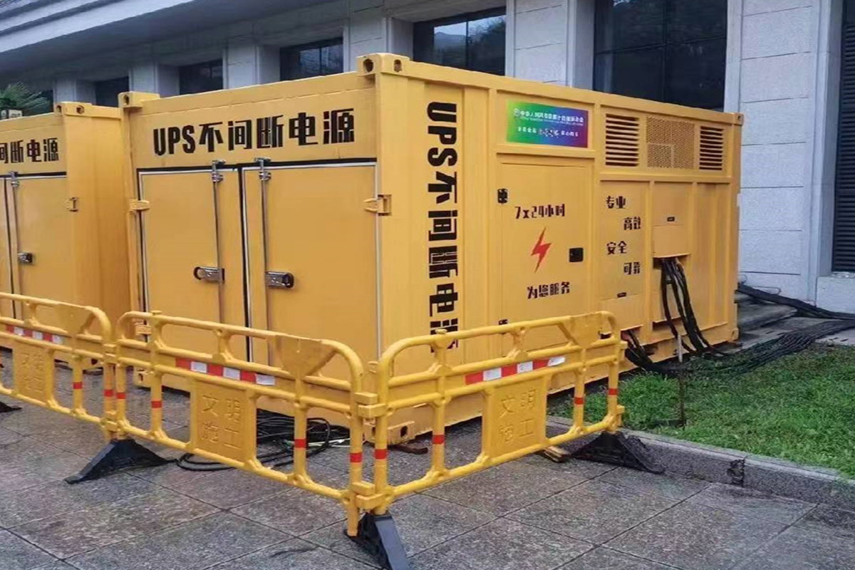 博白发电机租赁施工现场